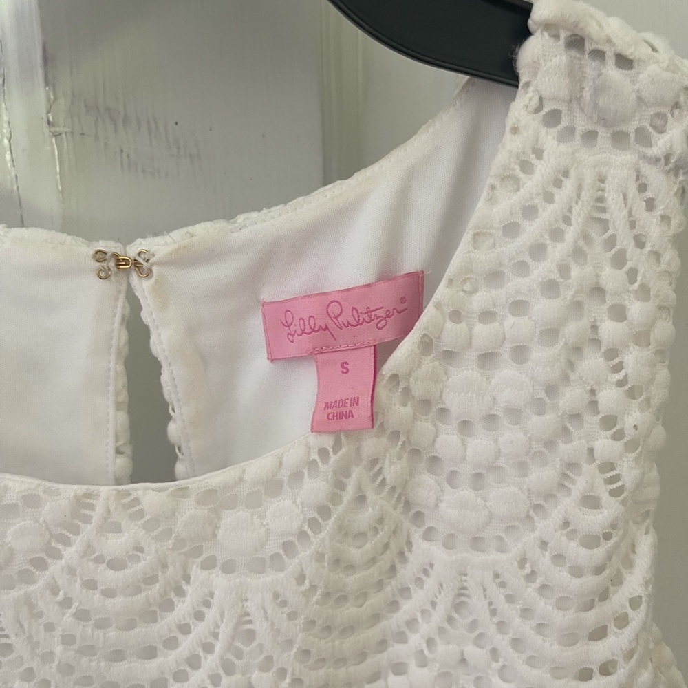 Lilly Pulitzer White Scalloped Dress - Picture 3 of 3